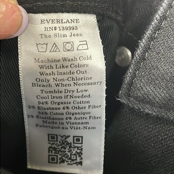 Everlane Uniform Black Slim Jeans Stretch Classic Everyday Sz 29x32 - Picture 7 of 10